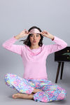 Zivame Knit Poly Pyjama Set - Pink Lady — thumbnail 4